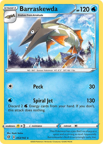 Barraskewda [053/192] [Rebel Clash] Reverse Holofoil