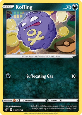 Koffing [112/192] [Rebel Clash] Reverse Holofoil