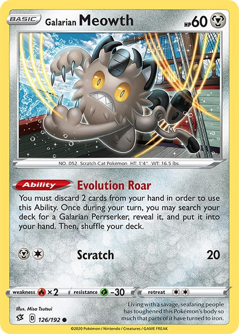 Galarian Meowth [126/192] [Rebel Clash] Reverse Holofoil