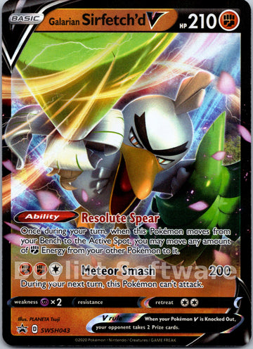 Galarian Sirfetch'd V [SWSH043] [Sword & Shield Promo Cards] Holofoil