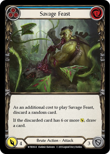 Savage Feast (Blue) [WTR016] [Welcome to Rathe] 1st Edition Rainbow Foil