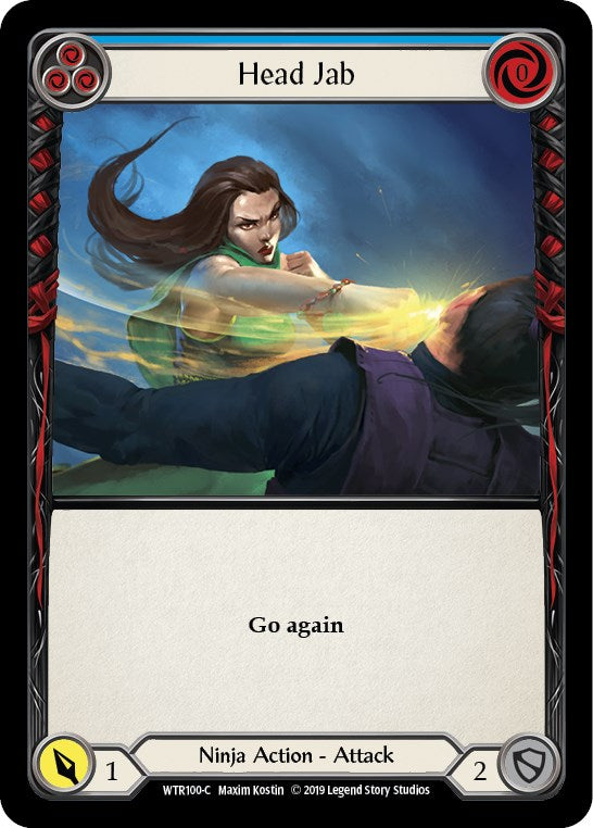 Head Jab (Blue) [WTR100] [Welcome to Rathe] Unlimited Edition Rainbow Foil