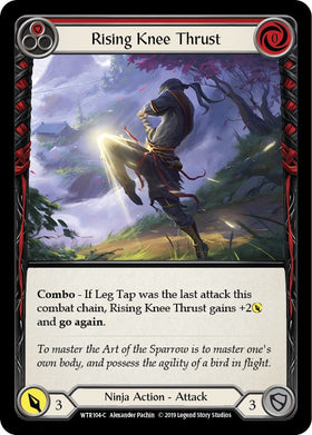 Rising Knee Thrust (Red) [WTR104] [Welcome to Rathe] 1st Edition Rainbow Foil