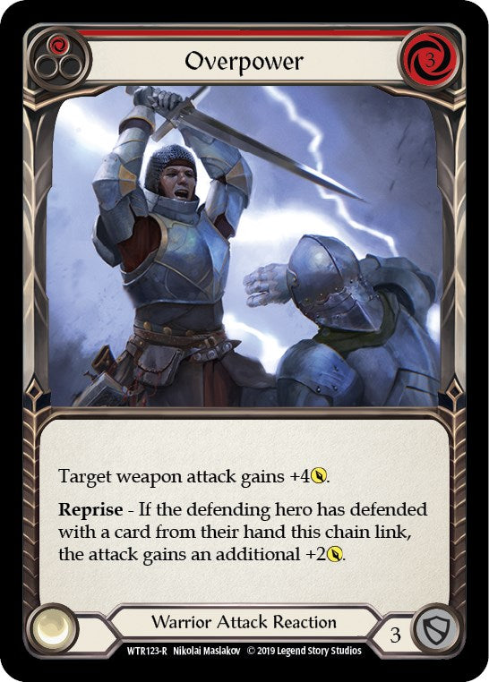 Overpower (Red) [WTR123] [Welcome to Rathe] Unlimited Edition Rainbow Foil