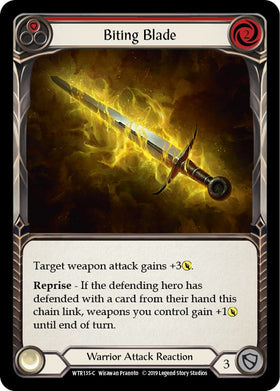 Biting Blade (Red) [WTR135] [Welcome to Rathe] 1st Edition Rainbow Foil