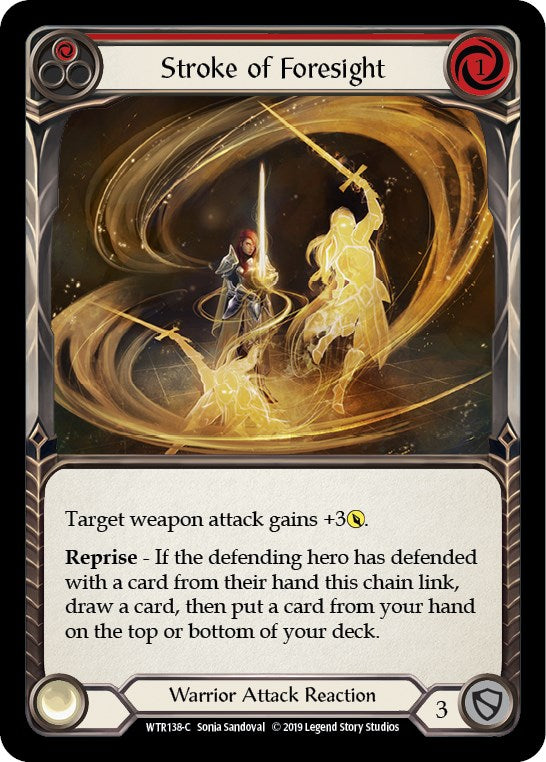 Stroke of Foresight (Red) [WTR138] [Welcome to Rathe] Unlimited Edition Rainbow Foil