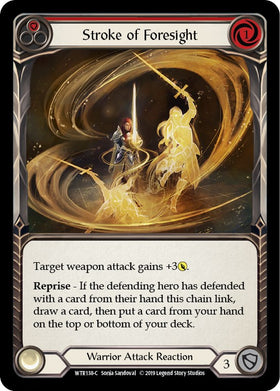 Stroke of Foresight (Red) [WTR138] [Welcome to Rathe] 1st Edition Rainbow Foil