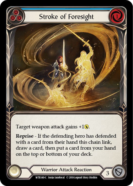 Stroke of Foresight (Blue) [WTR140] [Welcome to Rathe] Unlimited Edition Rainbow Foil