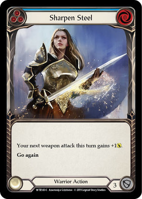 Sharpen Steel (Blue) [WTR143] [Welcome to Rathe] 1st Edition Rainbow Foil