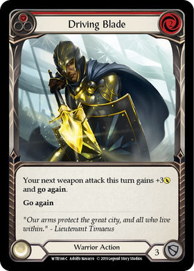 Driving Blade (Red) [WTR144] [Welcome to Rathe] 1st Edition Rainbow Foil