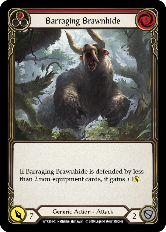 Barraging Brawnhide (Red) [WTR176] [Welcome to Rathe] 1st Edition Normal