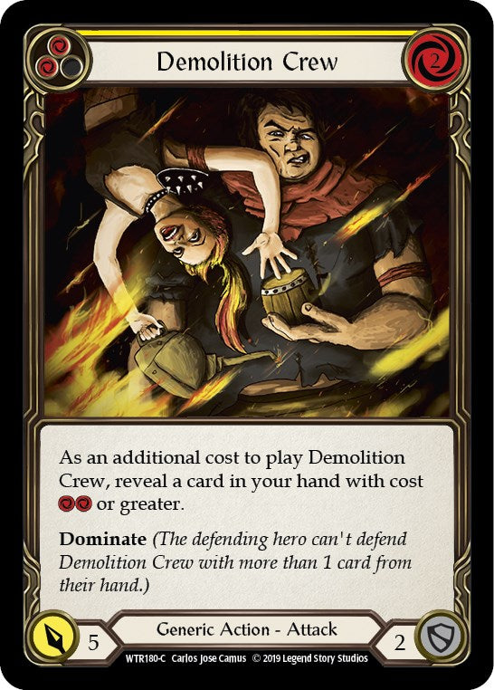 Demolition Crew (Yellow) [WTR180] [Welcome to Rathe] Unlimited Edition Rainbow Foil