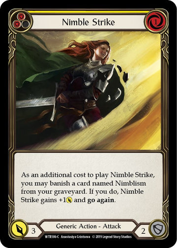 Nimble Strike (Yellow) [WTR186] [Welcome to Rathe] Unlimited Edition Rainbow Foil