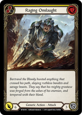 Raging Onslaught (Yellow) [WTR189] [Welcome to Rathe] 1st Edition Normal