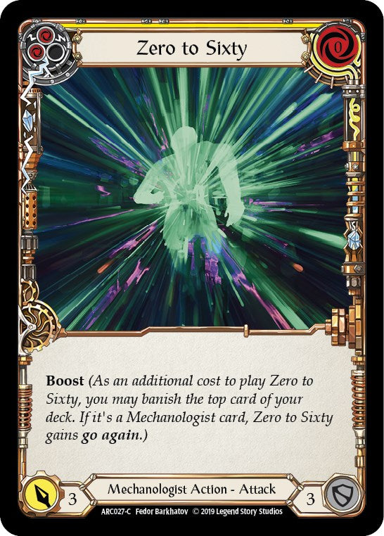 Zero to Sixty (Yellow) [ARC027] [Arcane Rising] 1st Edition Normal