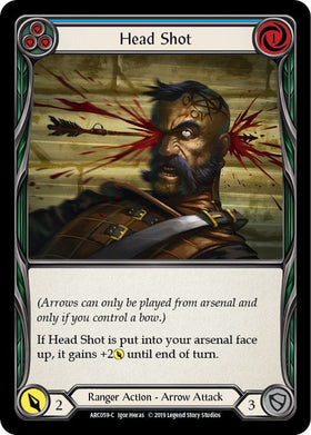 Head Shot (Blue) [ARC059] [Arcane Rising] 1st Edition Rainbow Foil