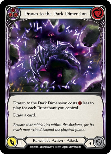 Drawn to the Dark Dimension (Blue) [ARC099] [Arcane Rising] 1st Edition Normal
