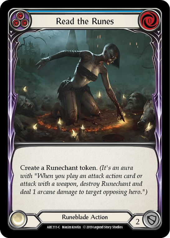 Read the Runes (Blue) [ARC111] [Arcane Rising] 1st Edition Normal
