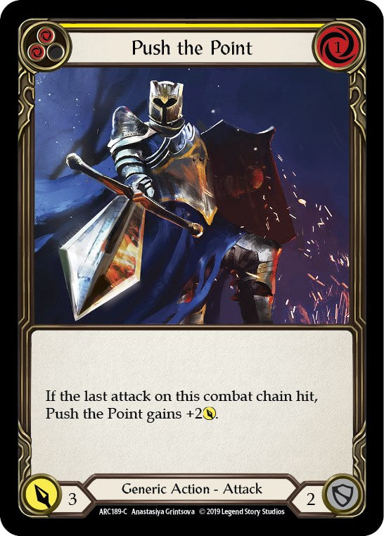 Push the Point (Yellow) [ARC189] [Arcane Rising] 1st Edition Normal