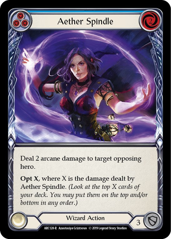 Aether Spindle (Blue) [ARC128] [Arcane Rising] 1st Edition Normal