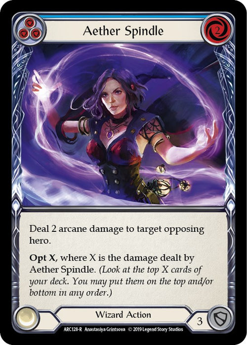 Aether Spindle (Blue) [ARC128] [Arcane Rising] 1st Edition Normal