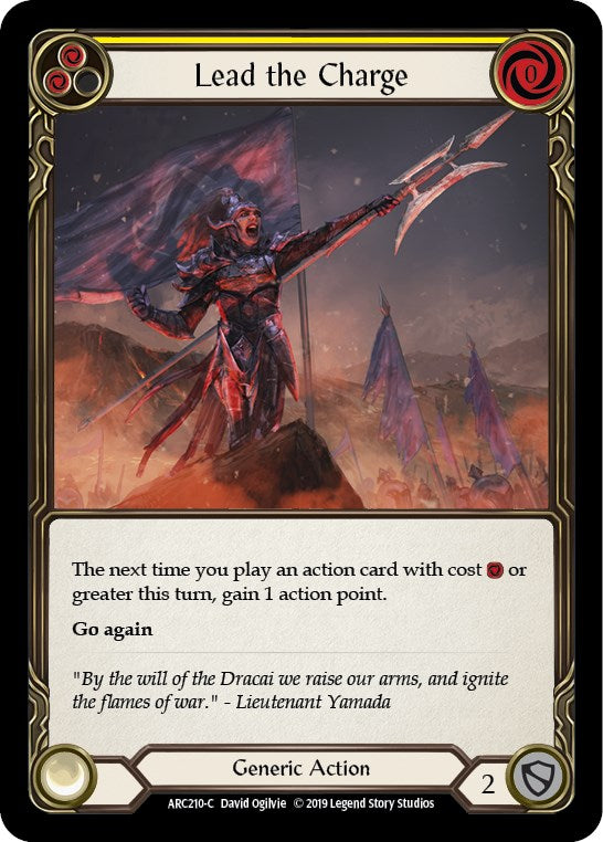 Lead the Charge (Yellow) [ARC210] [Arcane Rising] 1st Edition Normal