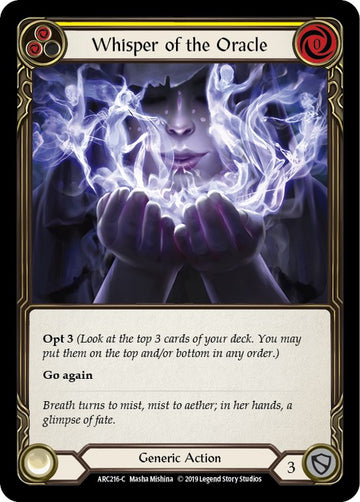 Whisper of the Oracle (Yellow) [ARC216] [Arcane Rising] 1st Edition Normal