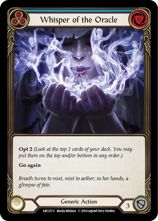 Whisper of the Oracle (Blue) [ARC217] [Arcane Rising] 1st Edition Rainbow Foil
