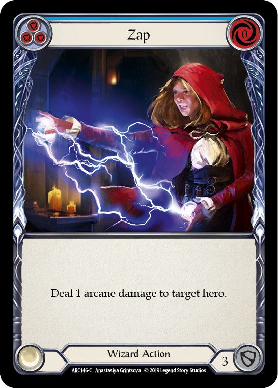 Zap (Blue) [ARC146] [Arcane Rising] 1st Edition Normal
