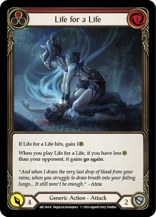 Life for a Life (Red) [ARC164] [Arcane Rising] 1st Edition Normal