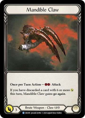 Mandible Claw (Reverse) [CRU005] [Crucible of War] Unlimited Edition Normal