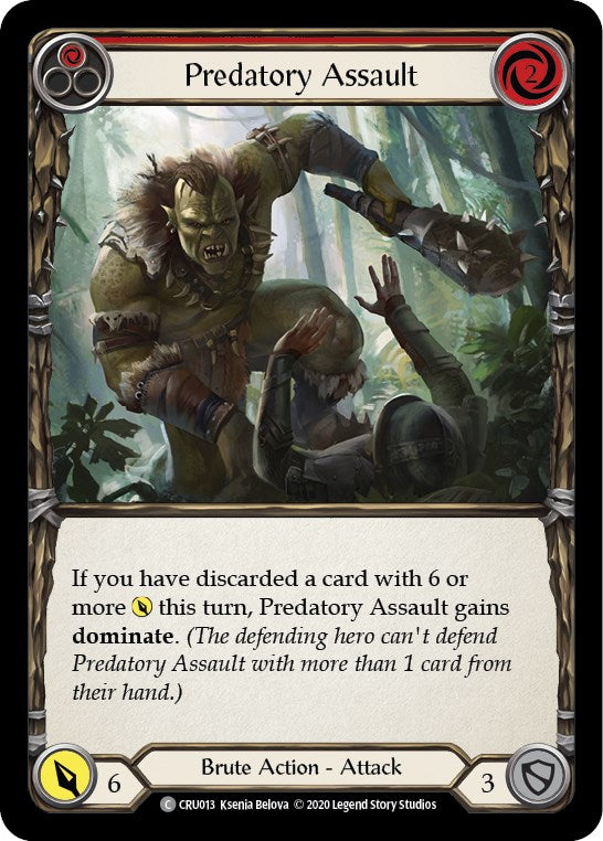 Predatory Assault (Red) [CRU013] [Crucible of War] Unlimited Edition Rainbow Foil