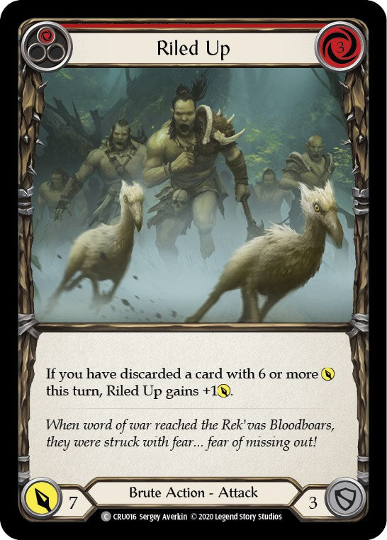 Riled Up (Red) [CRU016] [Crucible of War] 1st Edition Rainbow Foil