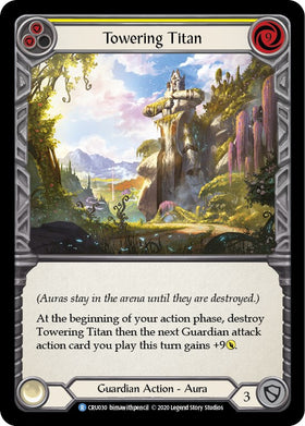Towering Titan (Yellow) [CRU030] [Crucible of War] Unlimited Edition Rainbow Foil