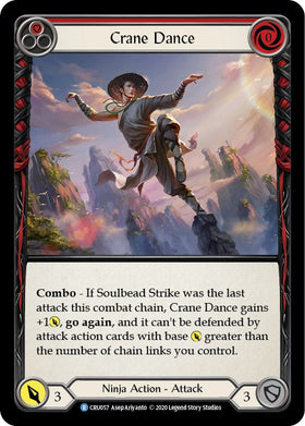 Crane Dance (Red) [CRU057] [Crucible of War] Unlimited Edition Rainbow Foil