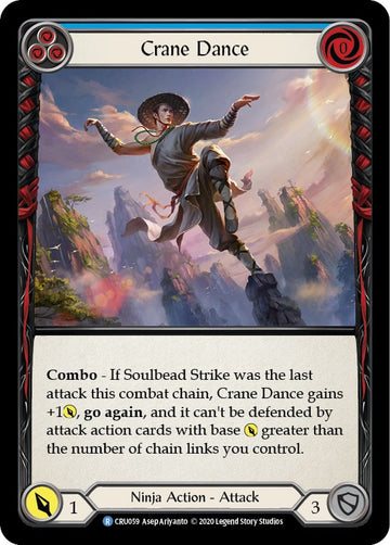Crane Dance (Blue) [CRU059] [Crucible of War] Unlimited Edition Rainbow Foil
