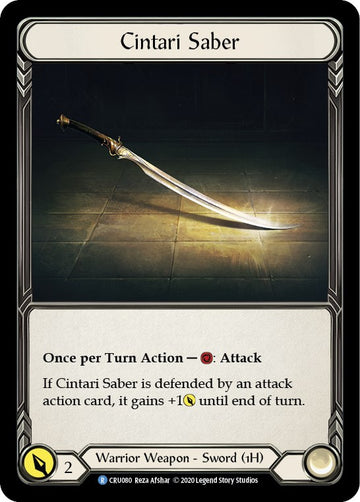 Cintari Saber (Reverse) [CRU080] [Crucible of War] Unlimited Edition Rainbow Foil