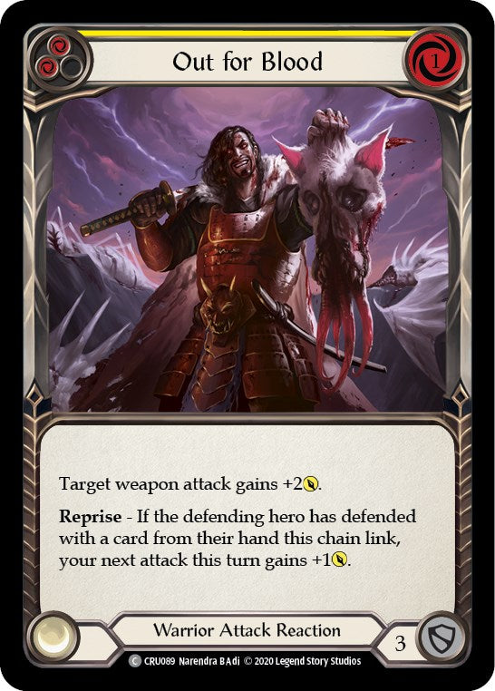 Out for Blood (Yellow) [CRU089] [Crucible of War] Unlimited Edition Rainbow Foil