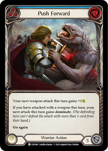 Push Forward (Blue) [CRU096] [Crucible of War] Unlimited Edition Rainbow Foil