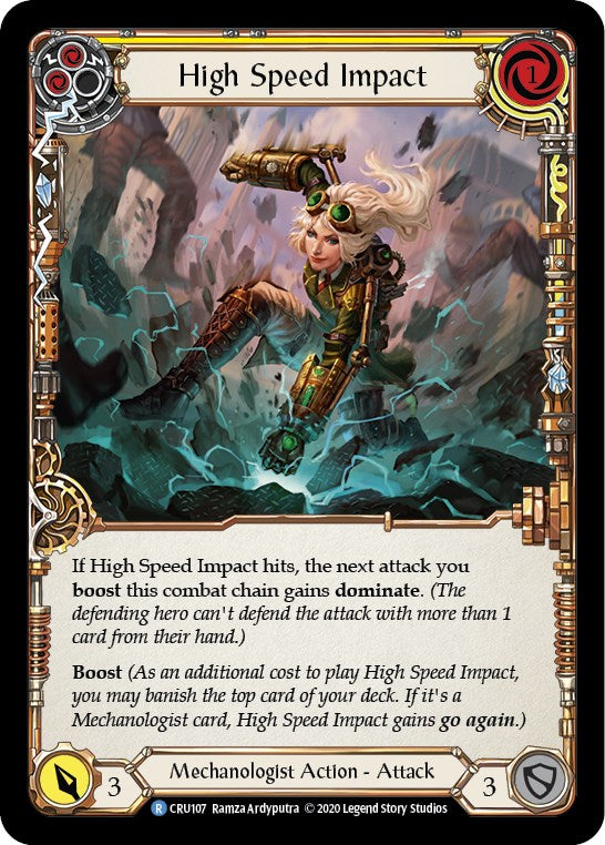 High Speed Impact (Yellow) [CRU107] [Crucible of War] Unlimited Edition Rainbow Foil