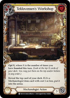 Teklovossen's Workshop (Yellow) [CRU116] [Crucible of War] Unlimited Edition Rainbow Foil