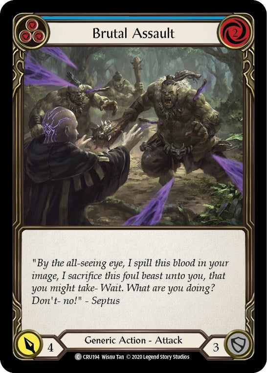 Brutal Assault (Blue) [CRU194] [Crucible of War] Unlimited Edition Rainbow Foil