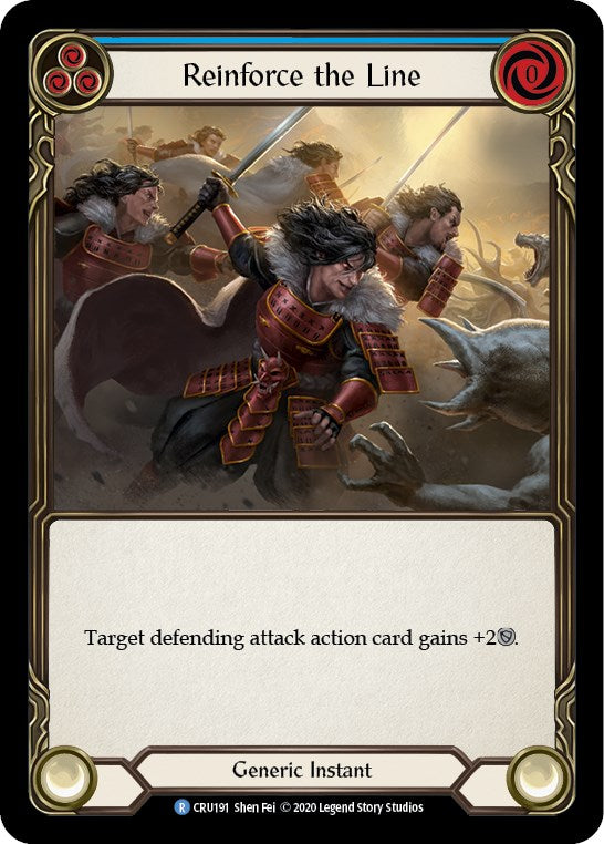 Reinforce the Line (Blue) [CRU191] [Crucible of War] Unlimited Edition Rainbow Foil