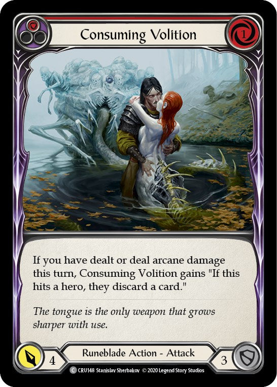 Consuming Volition (Red) [CRU148] [Crucible of War] Unlimited Edition Rainbow Foil