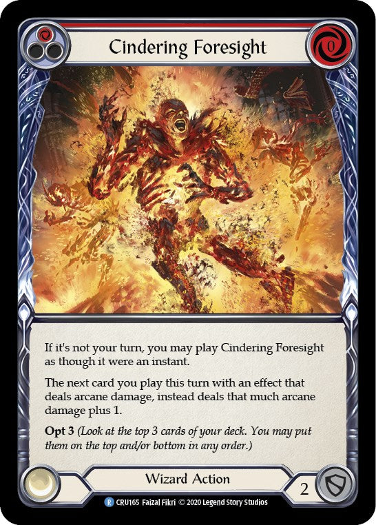 Cindering Foresight (Red) [CRU165] [Crucible of War] Unlimited Edition Normal