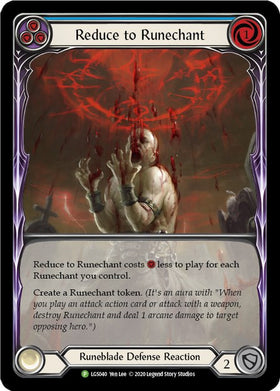 Reduce to Runechant (Blue) - LGS040 [LGS040] [Flesh and Blood: Promo Cards]
