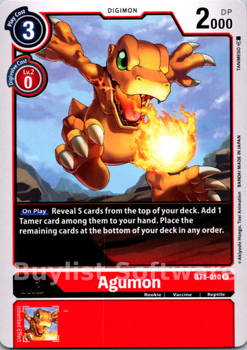 Agumon [BT1-010] [Release Special Booster 1.0]