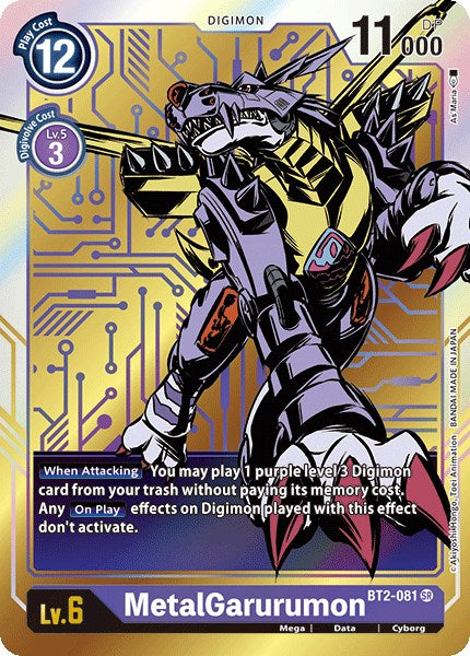 MetalGarurumon (Alternate Art) [BT2-081] [Release Special Booster 1.0] Foil