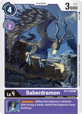 Saberdramon [BT3-080] [Release Special Booster 1.5]