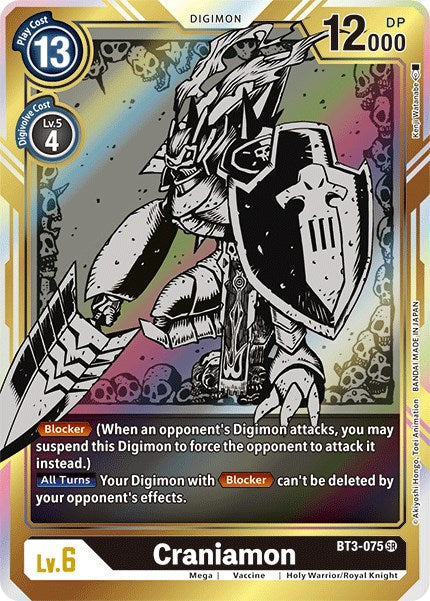 Craniamon (Alternate Art) [BT3-075] [Release Special Booster 1.5] Foil